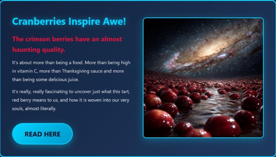 Cranberries Inspire Awe in Us!